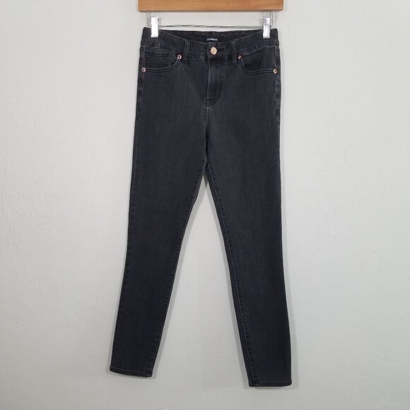 Express Skinny Mid Rise Ultra Hyper Stretch Jeans Size S - Picture 1 of 6
